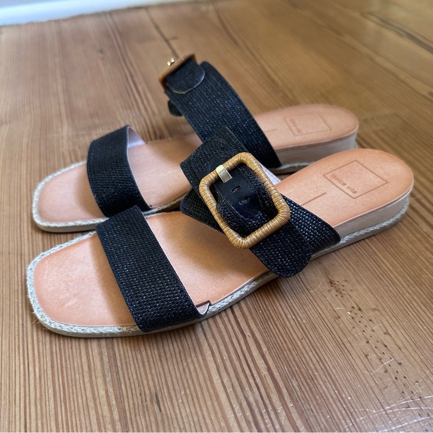 Dolce Vita Peio black double strap buckle sandals SIZE 8