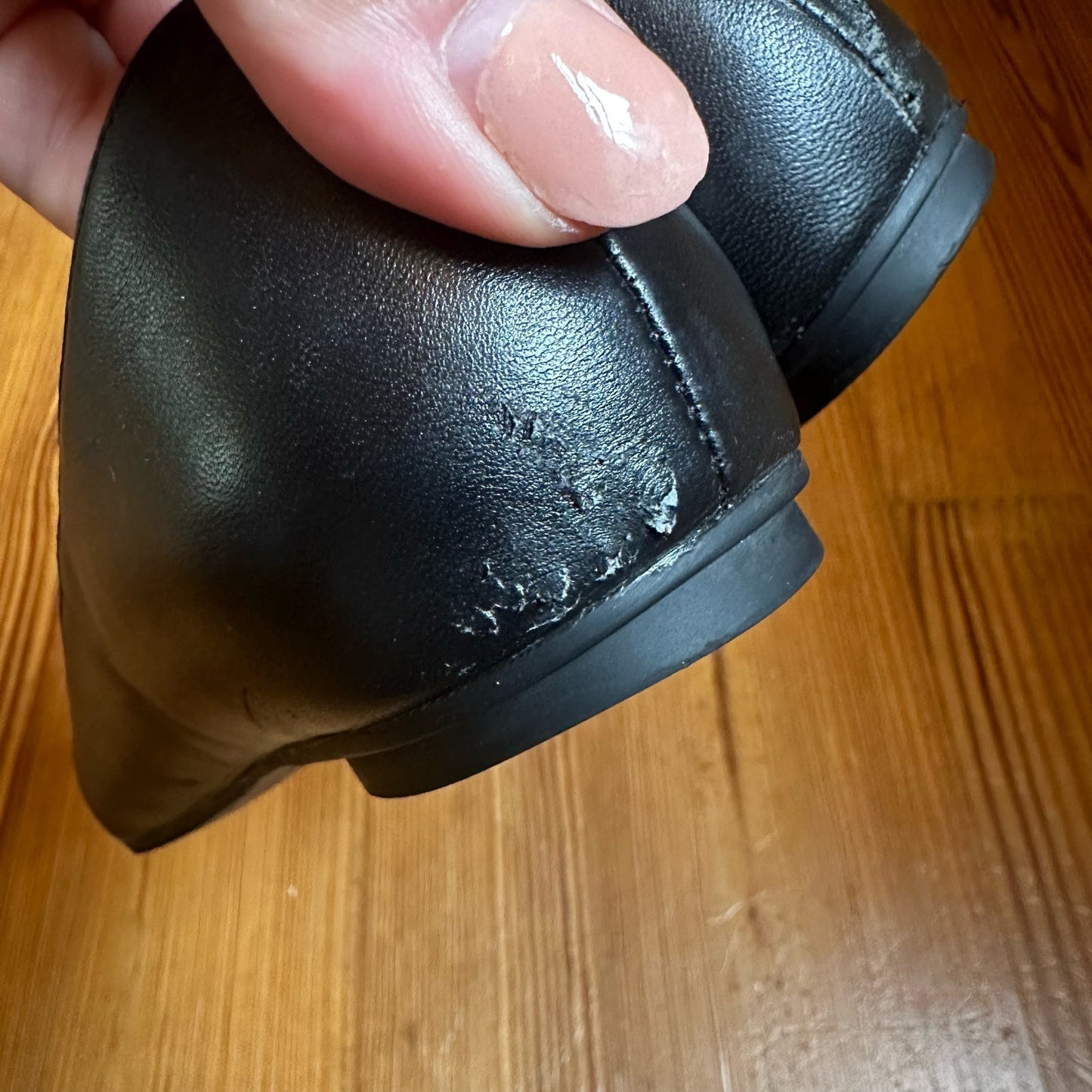 Kate Spade Norah black leather pointed toe bow flats SIZE 6
