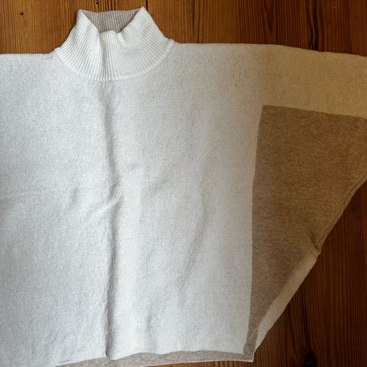 Note di Anita made in Italy neutral mock neck poncho SIZE OS
