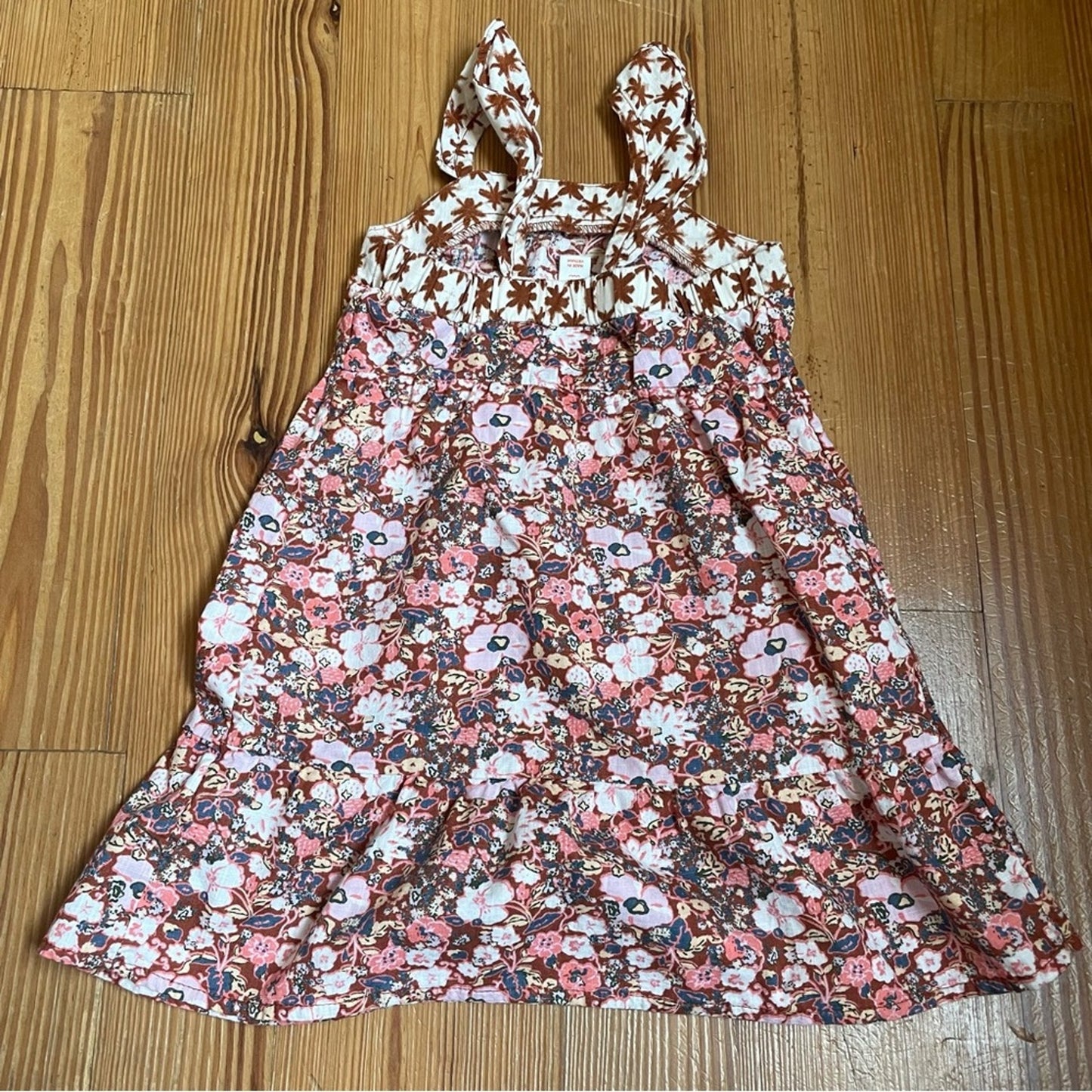 Cat & Jack floral print sleeveless tank dress SIZE 18M