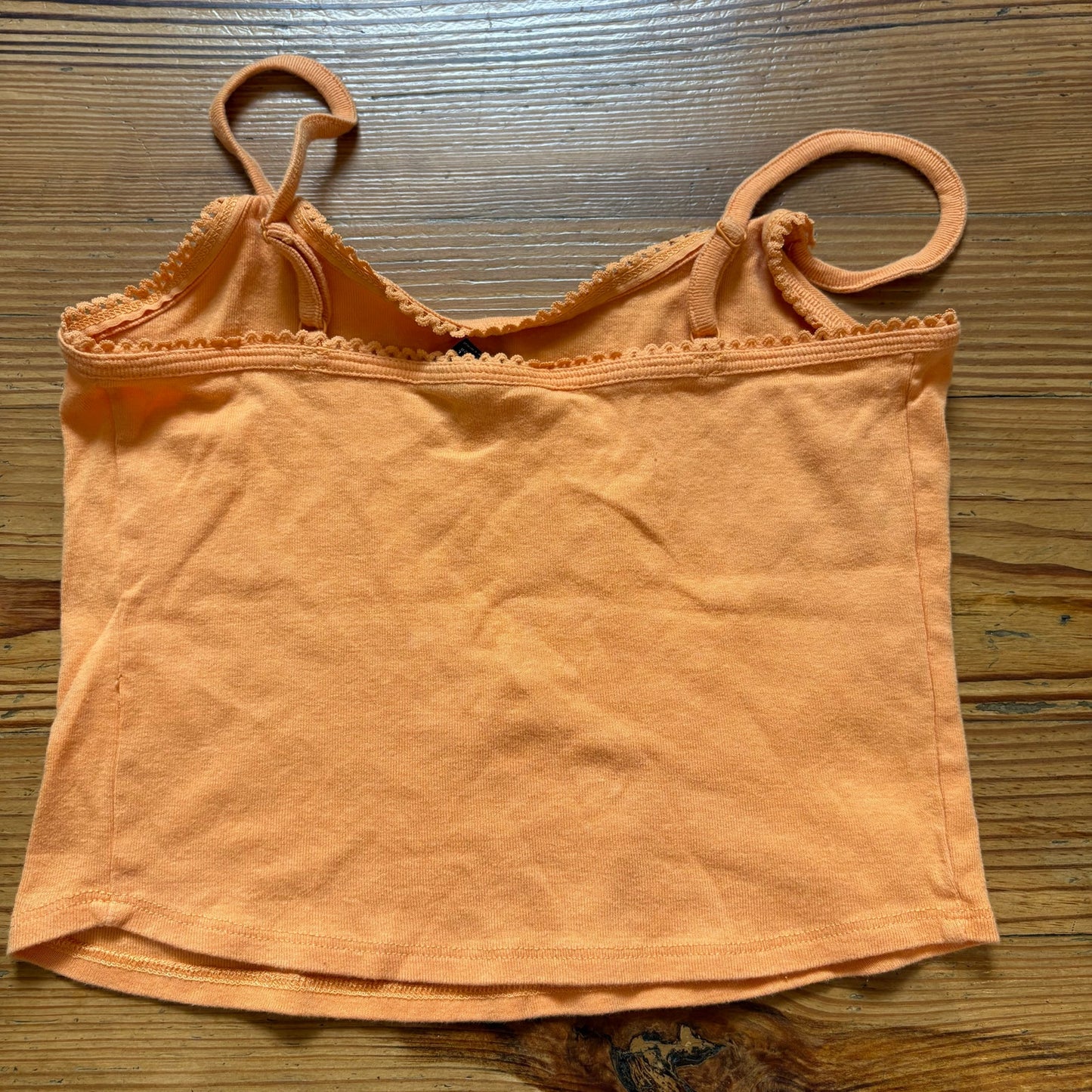 Coca Cola orange Fanta soda graphic adjustable cami top SIZE L