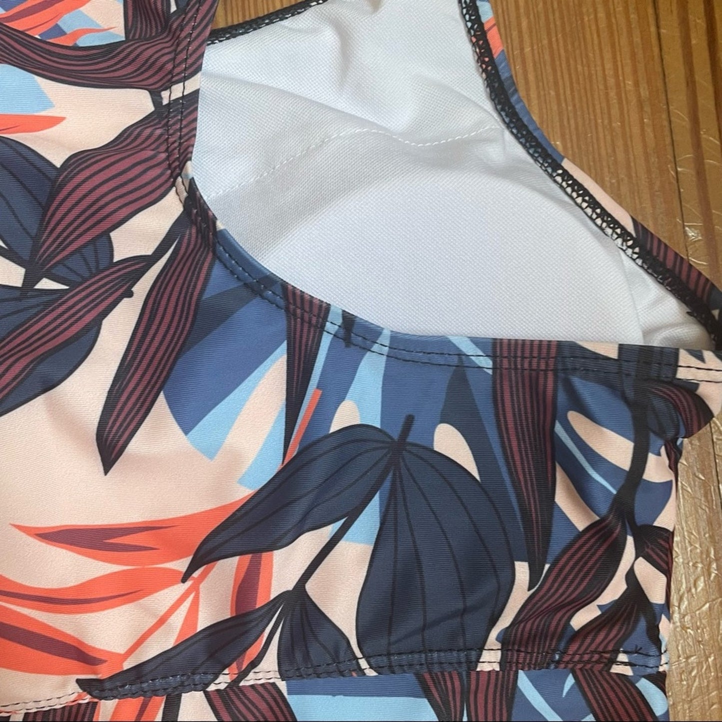 NWOT SHEIN Floral racer back high rise bikini SIZE S