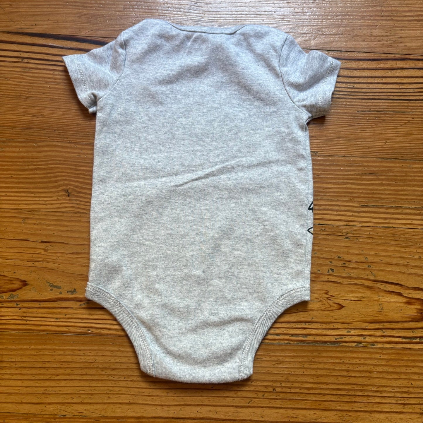 Star Wars character graphic gray short sleeve baby one piece SIZE 12M