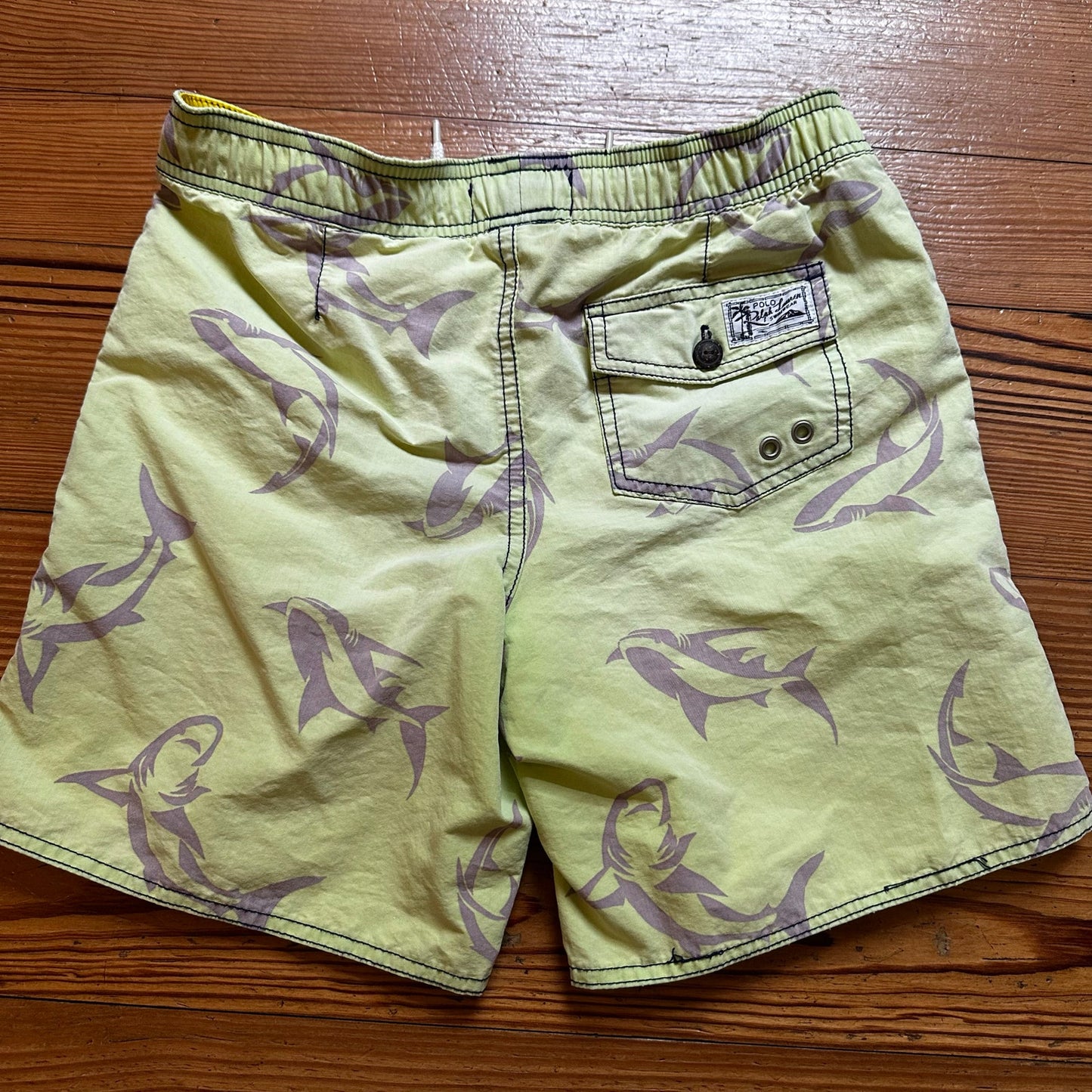 Polo Ralph Lauren pastel green shark swim trunks shorts SIZE 8