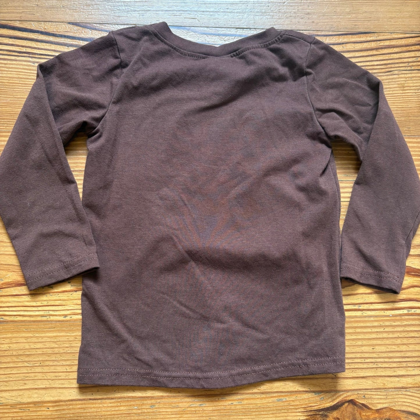 Thanksgiving brown football turkey pie embroidered long sleeve shirt SIZE 4T