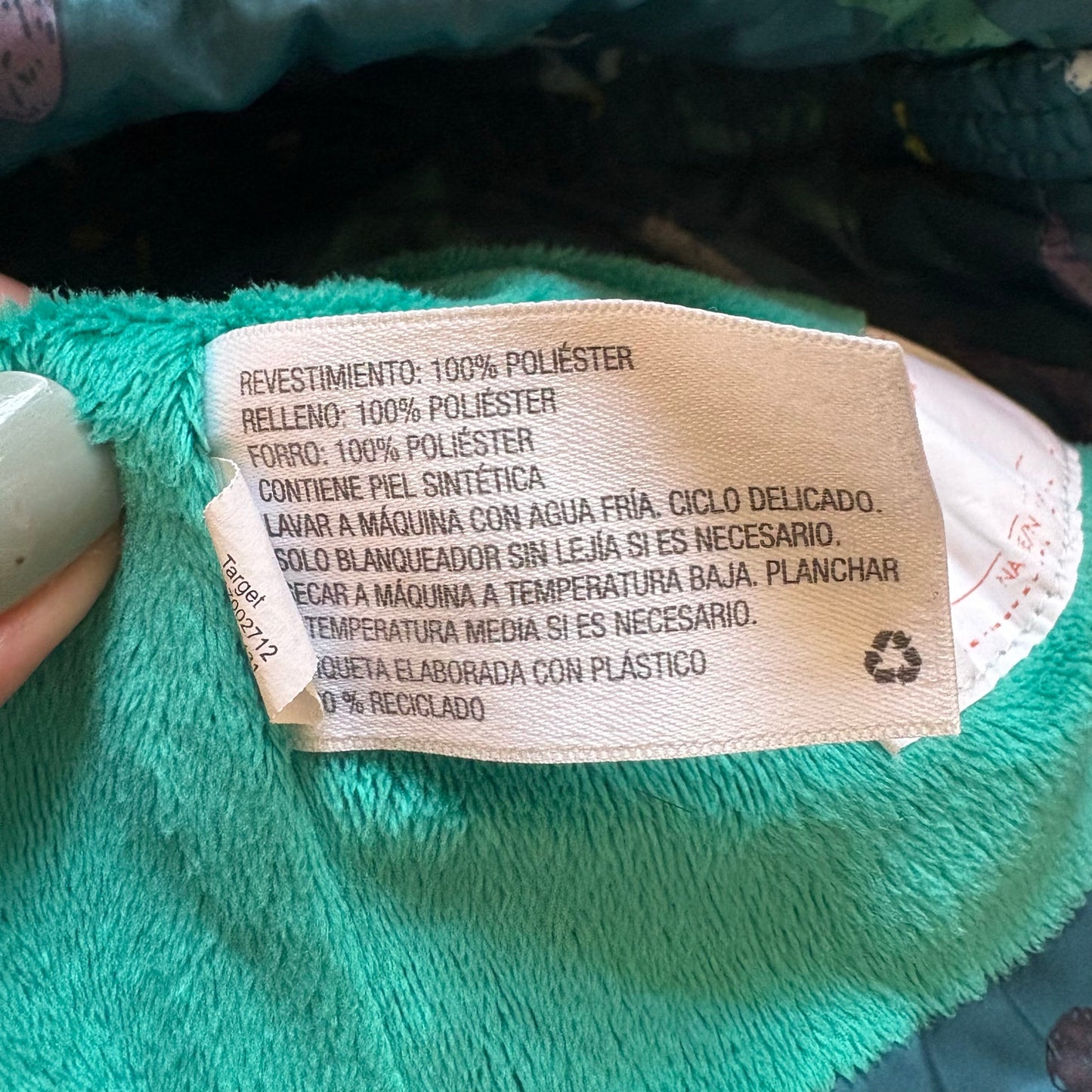 Cat & Jack green colorful dinosaur full zip puffer toddler coat SIZE 4T
