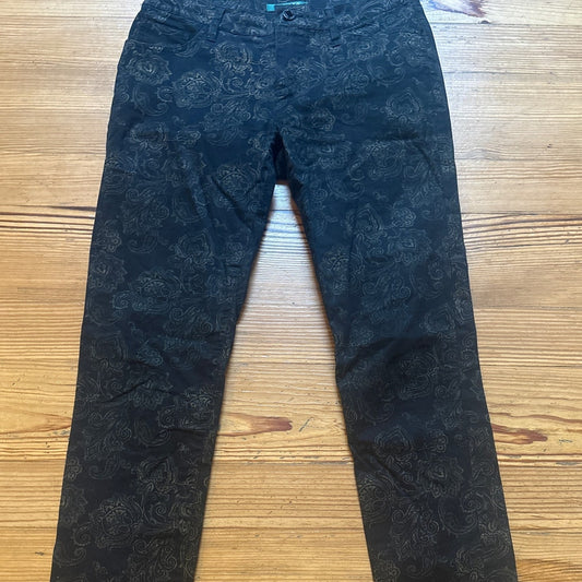 Ralph Lauren black brown paisley pattern straight leg pants SIZE 4