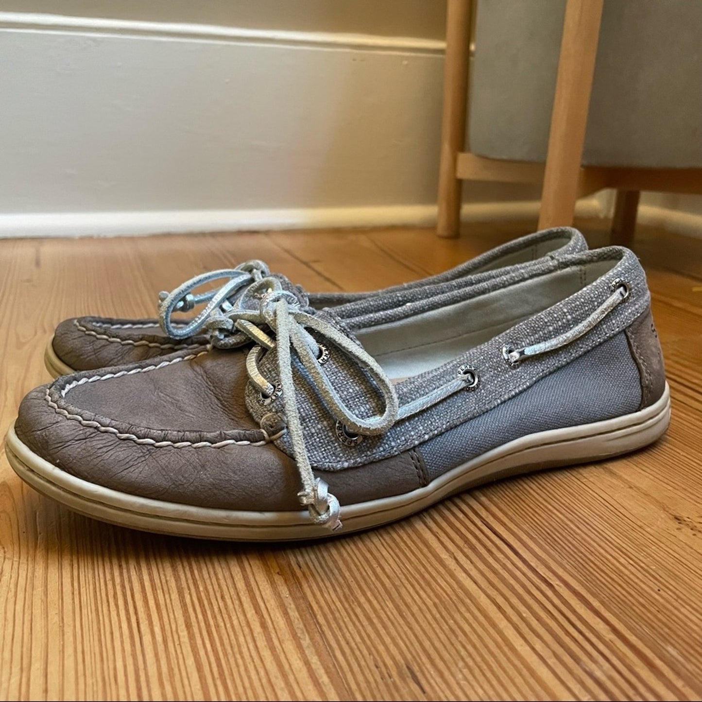 Sperry Top Slider brown gray boat show SIZE 7.5M