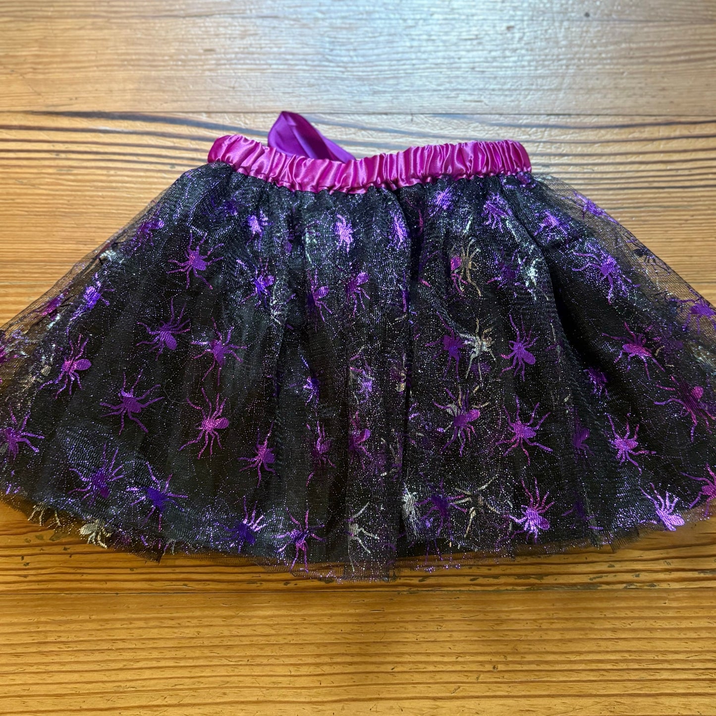NWT Burdorme black tulle purple spider girls skirt SIZE S