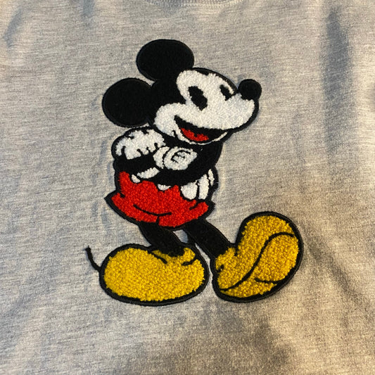 Disney Mickey Mouse embroidered light gray sweatshirt SIZE L
