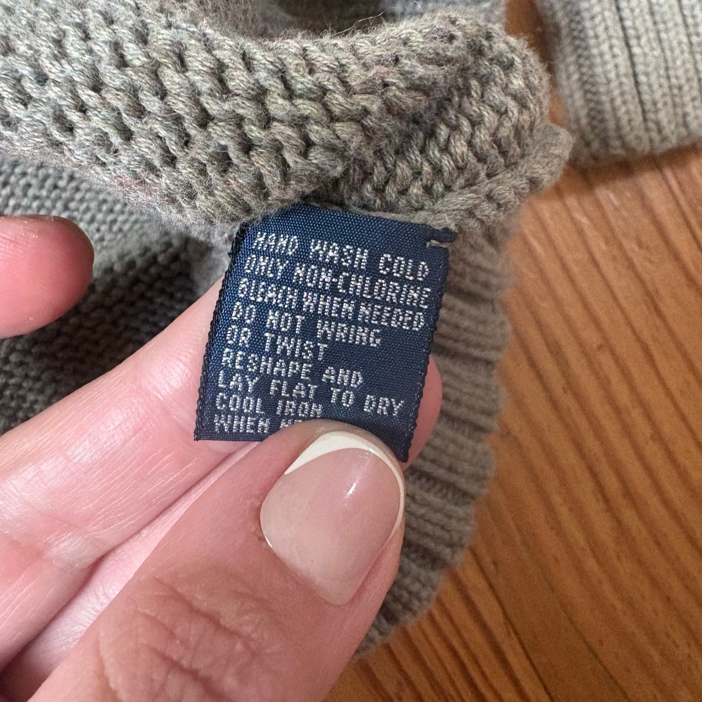 Polo Ralph Lauren taupe brown knit crew sweater SIZE XL