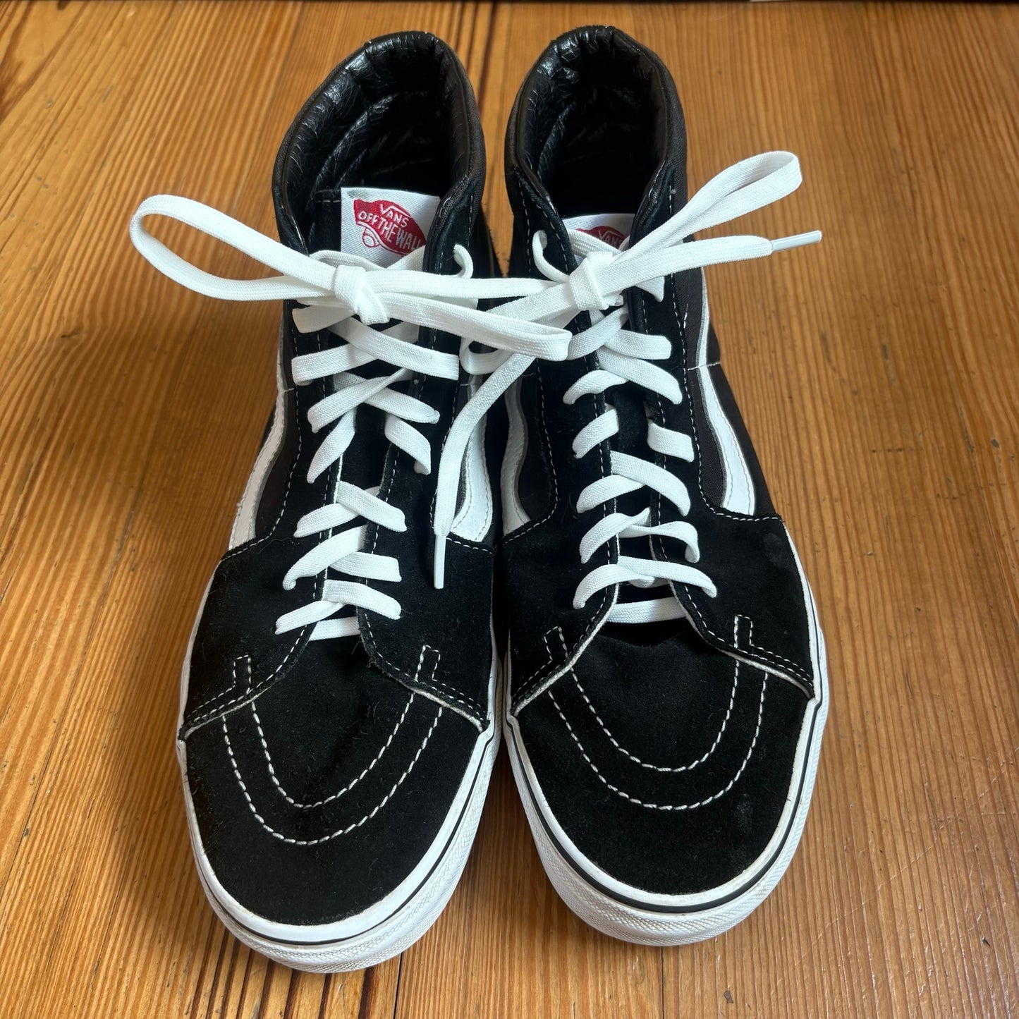 VANS black suede classic high top lace unisex sneakers SIZE M10.5 W12