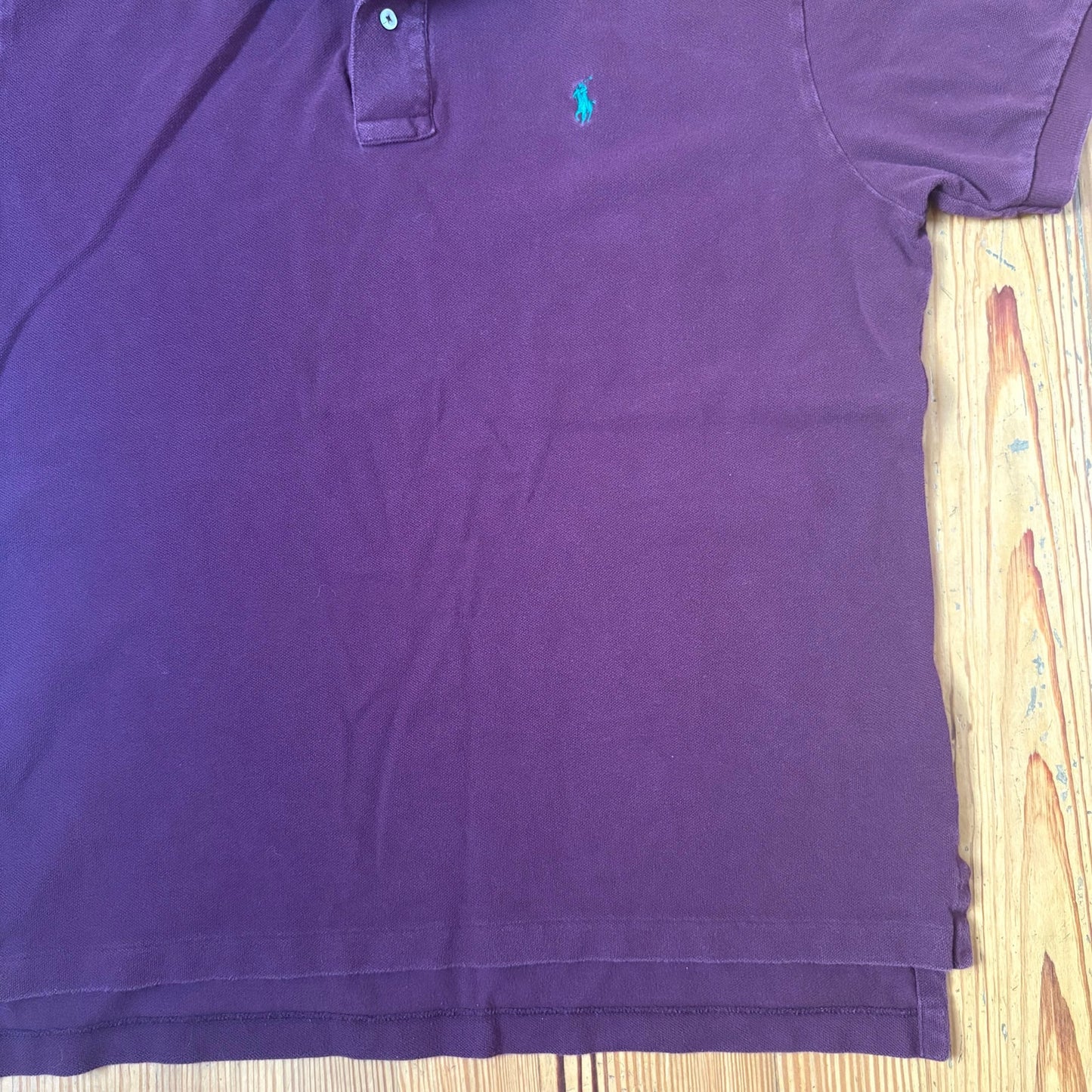 Polo Ralph Lauren dark red short sleeve cotton mens polo shirt SIZE L