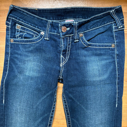 True Religion dark wash low rise bootcut jeans SIZE 32