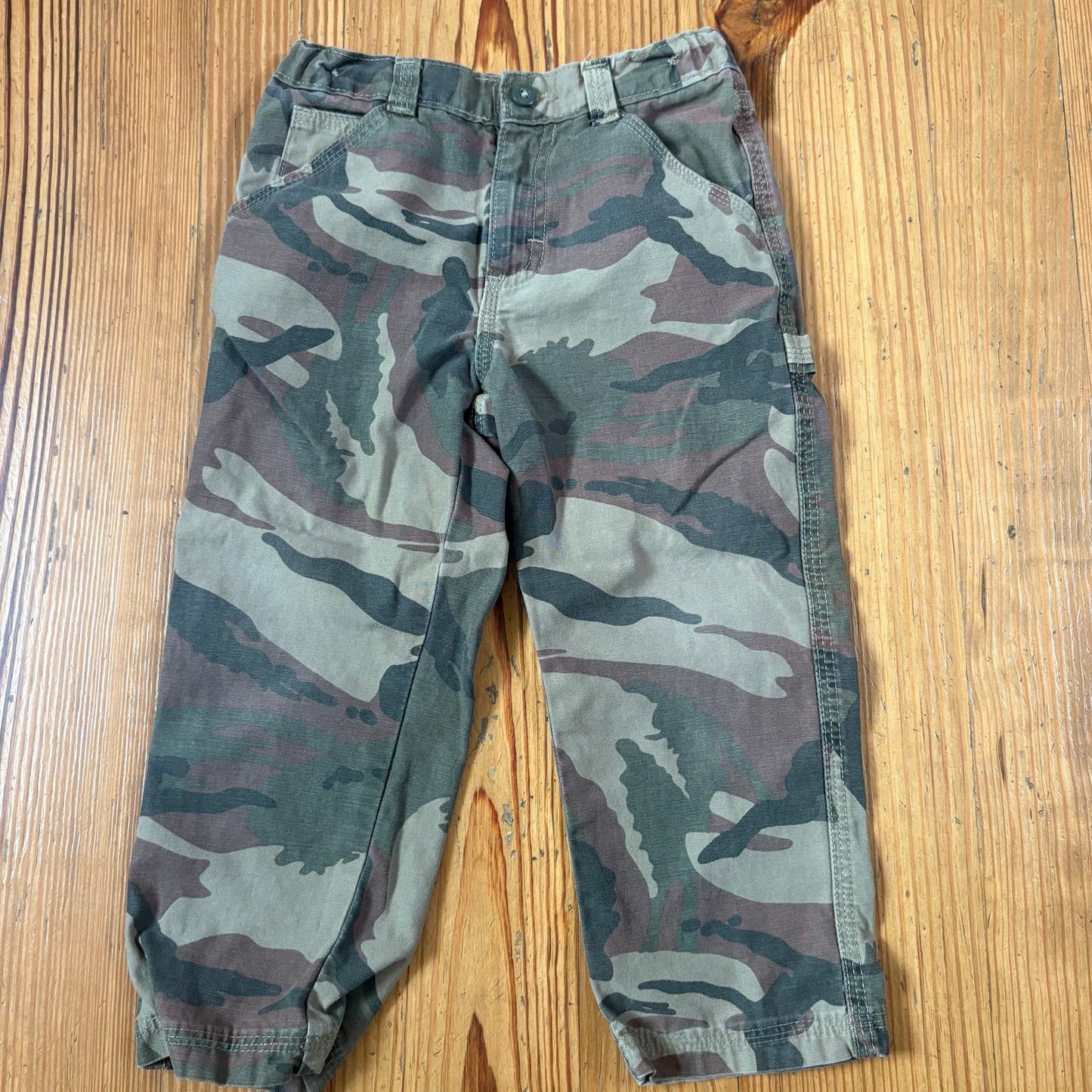 Camo army green cotton cargo toddler pants SIZE 4T