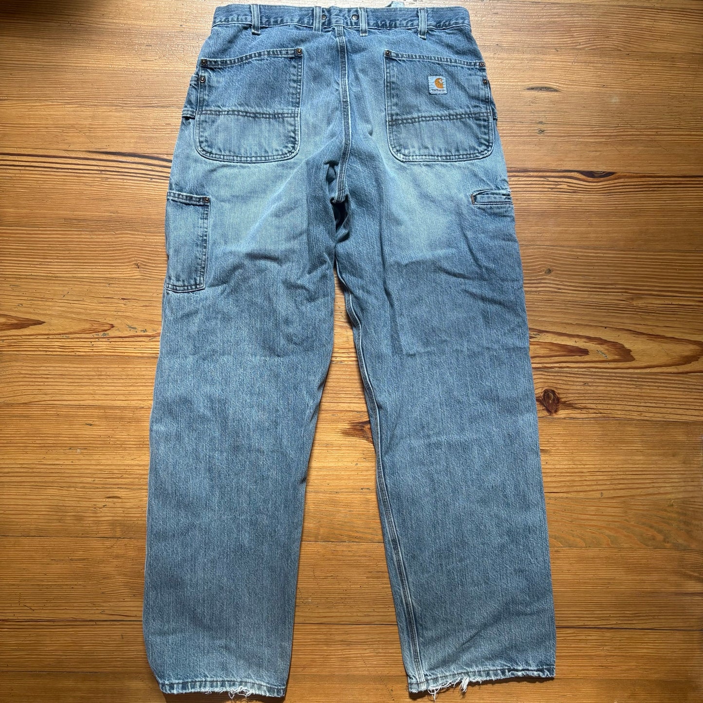 Carhartt light wash mens cargo jeans 36x34