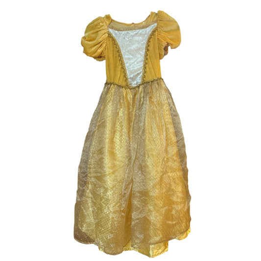 Disney Cinderella Beauty and Beast yellow princess adult costume gown SIZE OS