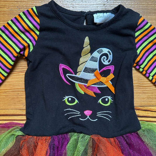Emily Rose black Halloween cat long sleeve tutu dress SIZE 2