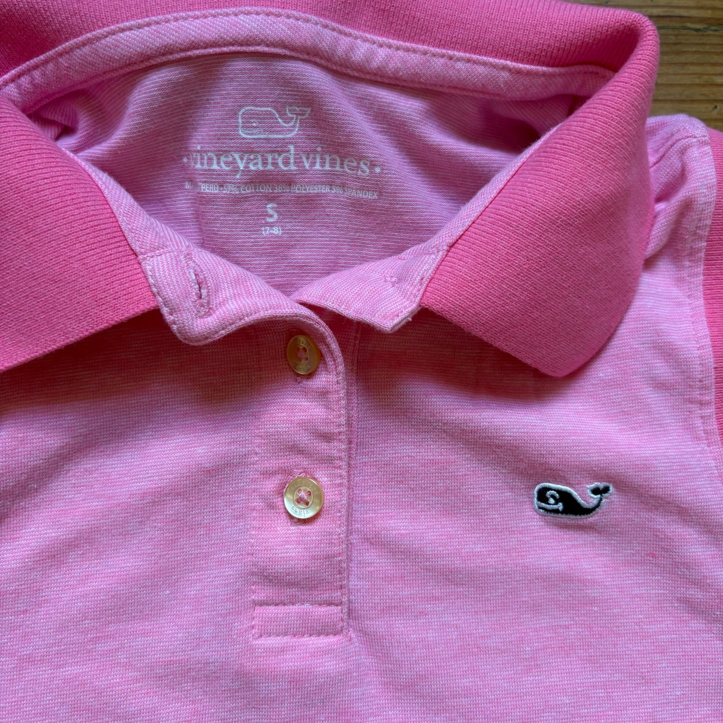 Vineyard Vines light pink sleeveless collar girls tank SIZE S