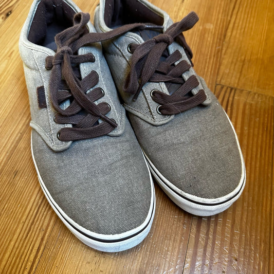 Vans brown canvas leather low top sneaker SIZE 10