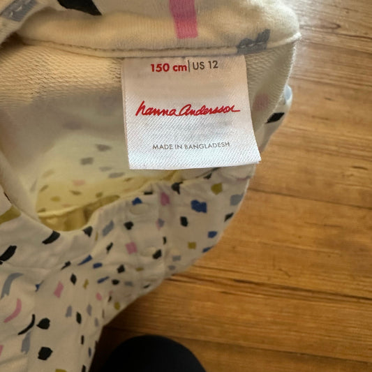 Hanna Andersson white colorful spotted short sleeve dress SIZE 12