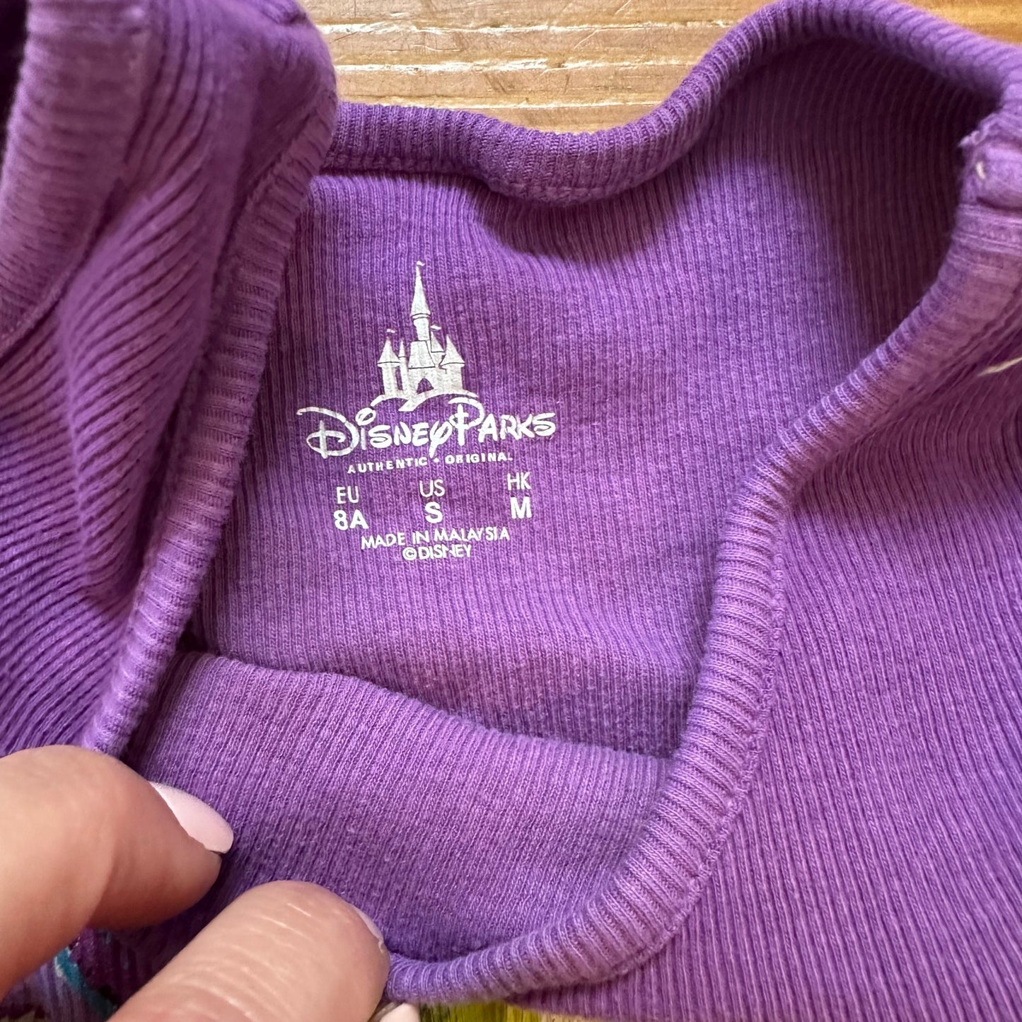 Disney Parks neon purple pink Mickey Mouse ribbed tank top SIZE 6
