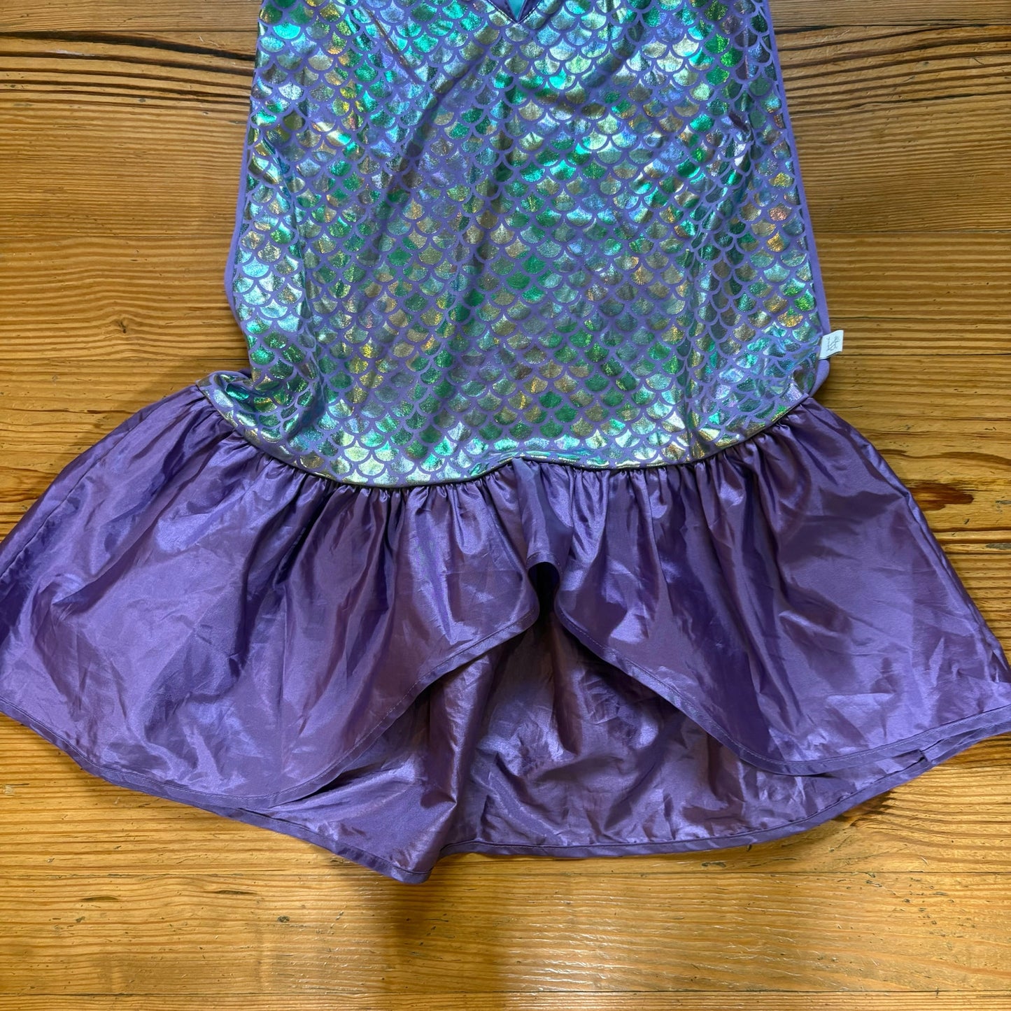 Disney Little Mermaid green purple holographic princess dress SIZE 5-7