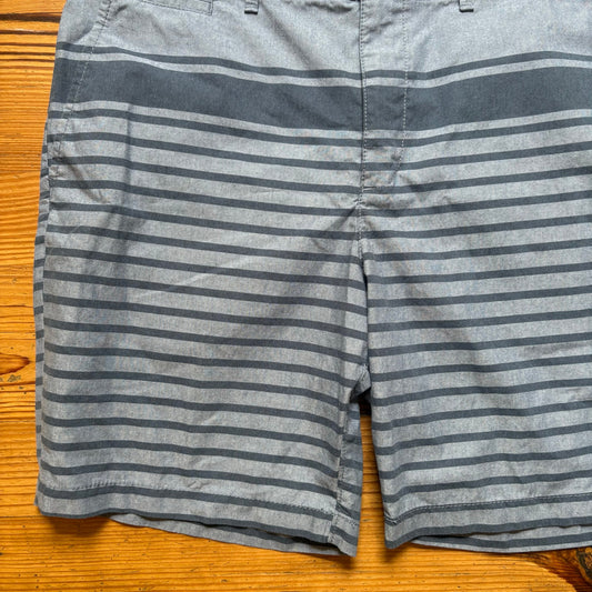 NWT Penguin blue striped chino mens shorts SIZE 36