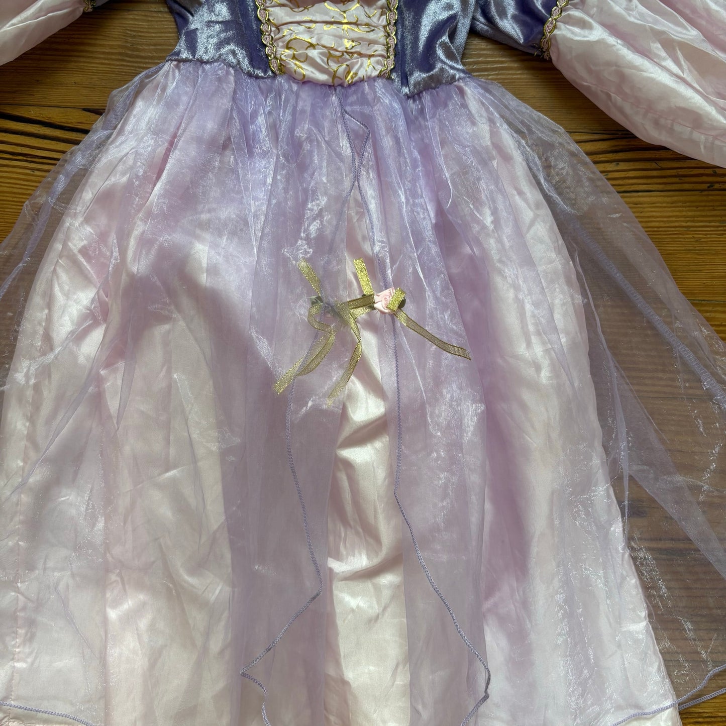 Disney Rupunzel purple pink velvet tulle floral princess dress SIZE 3-5
