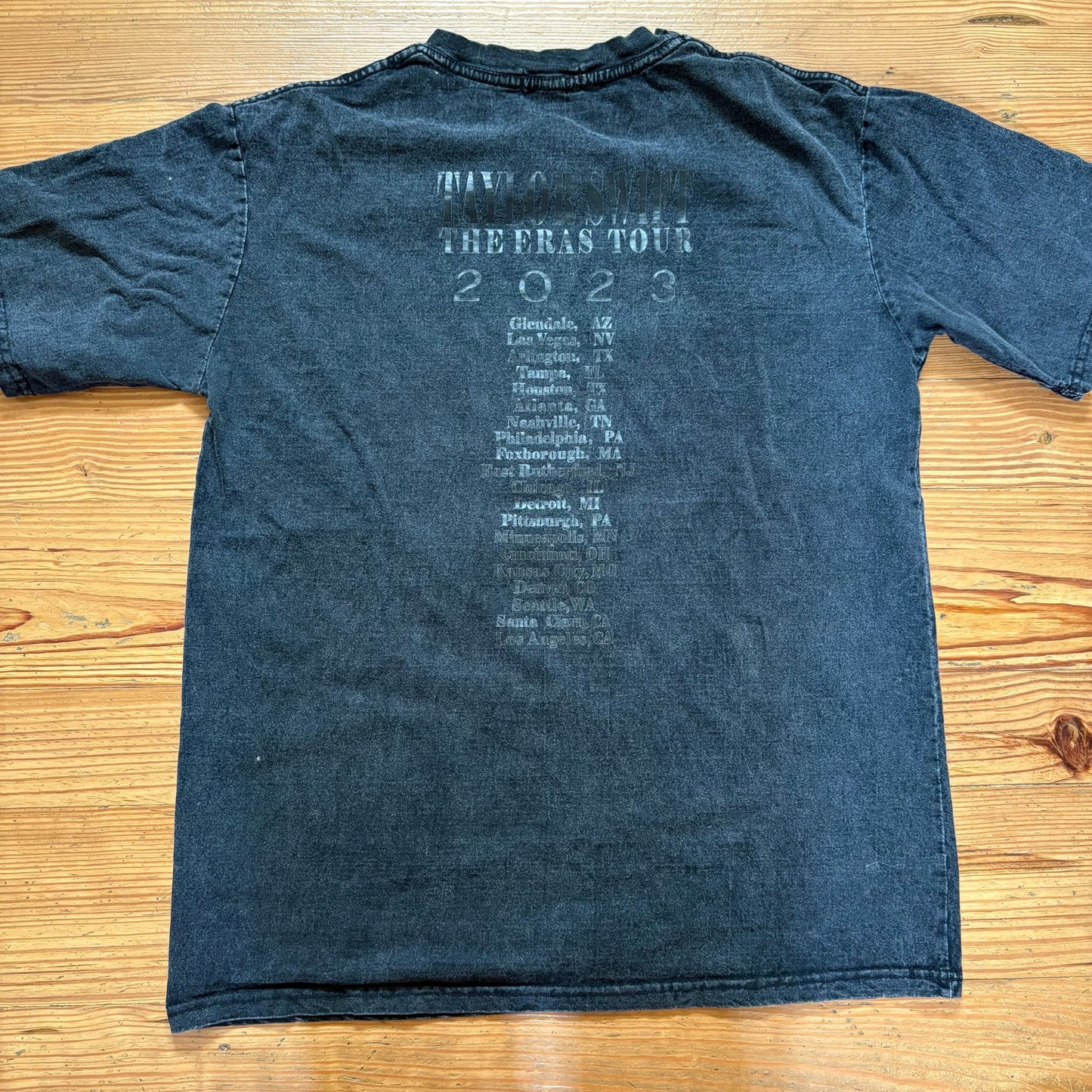 Taylor Swift Eras Tour dark gray short sleeve cotton shirt SIZE S