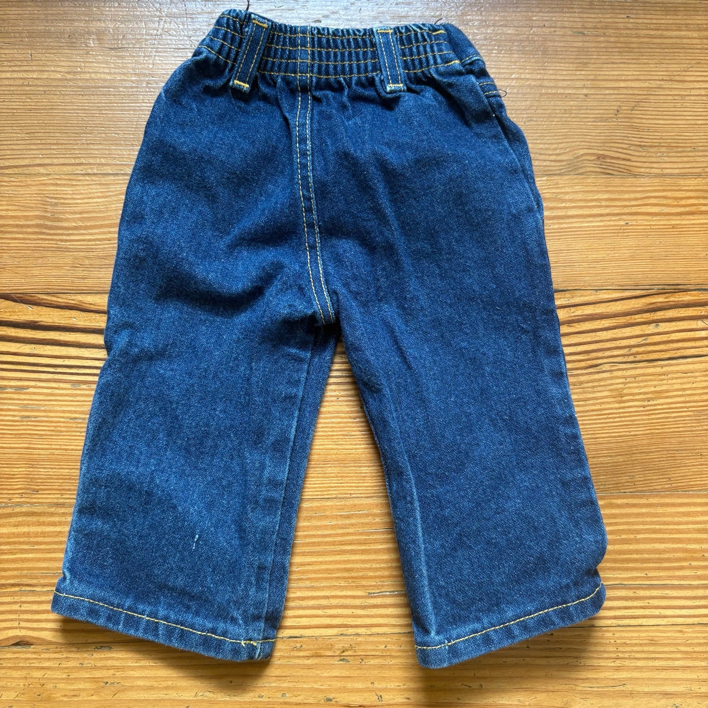 Vintage dark blue cotton toddler cargo jeans SIZE 12M
