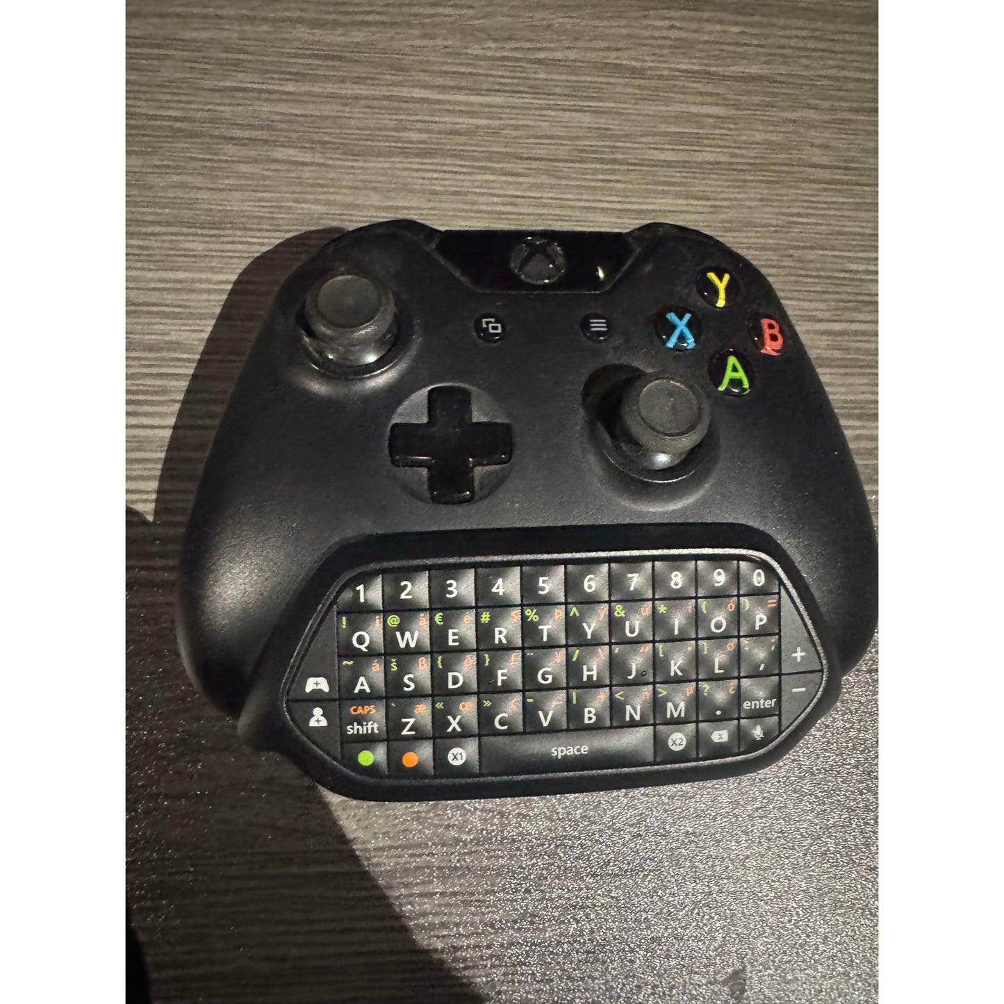 Xbox 360 Wireless Controller With Chat pad Keyboard Attachment Black Microsoft