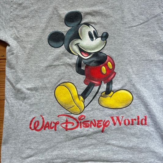 Disney y2k gray Mickey Mouse Disney World short sleeve shirt SIZE S