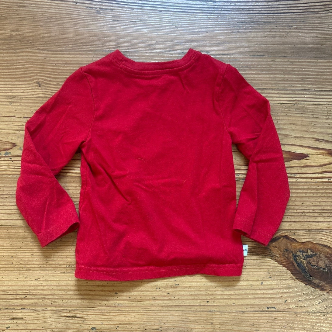 Janie and Jack red Peanuts Christmas holiday long sleeve shirt SIZE 2T