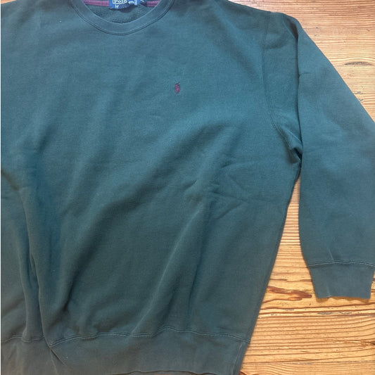 Polo Ralph Lauren dark green pony embroidered crew sweatshirt SIZE XL