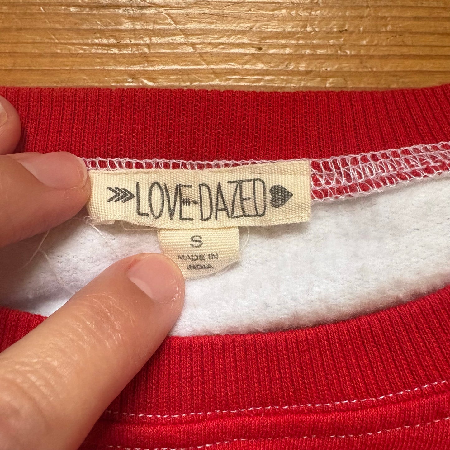 Love Dazed red white Paris 24 racing long sleeve shirt SIZE S