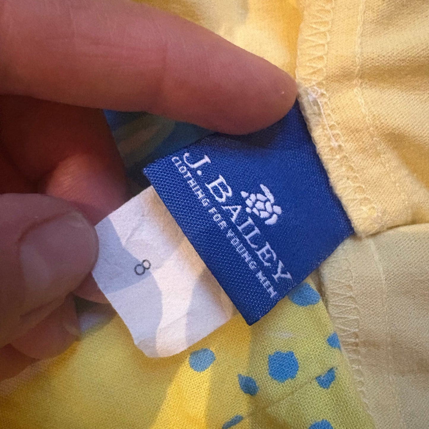 J. Bailey blue yellow lemon shorts girls mini skort SIZE 8