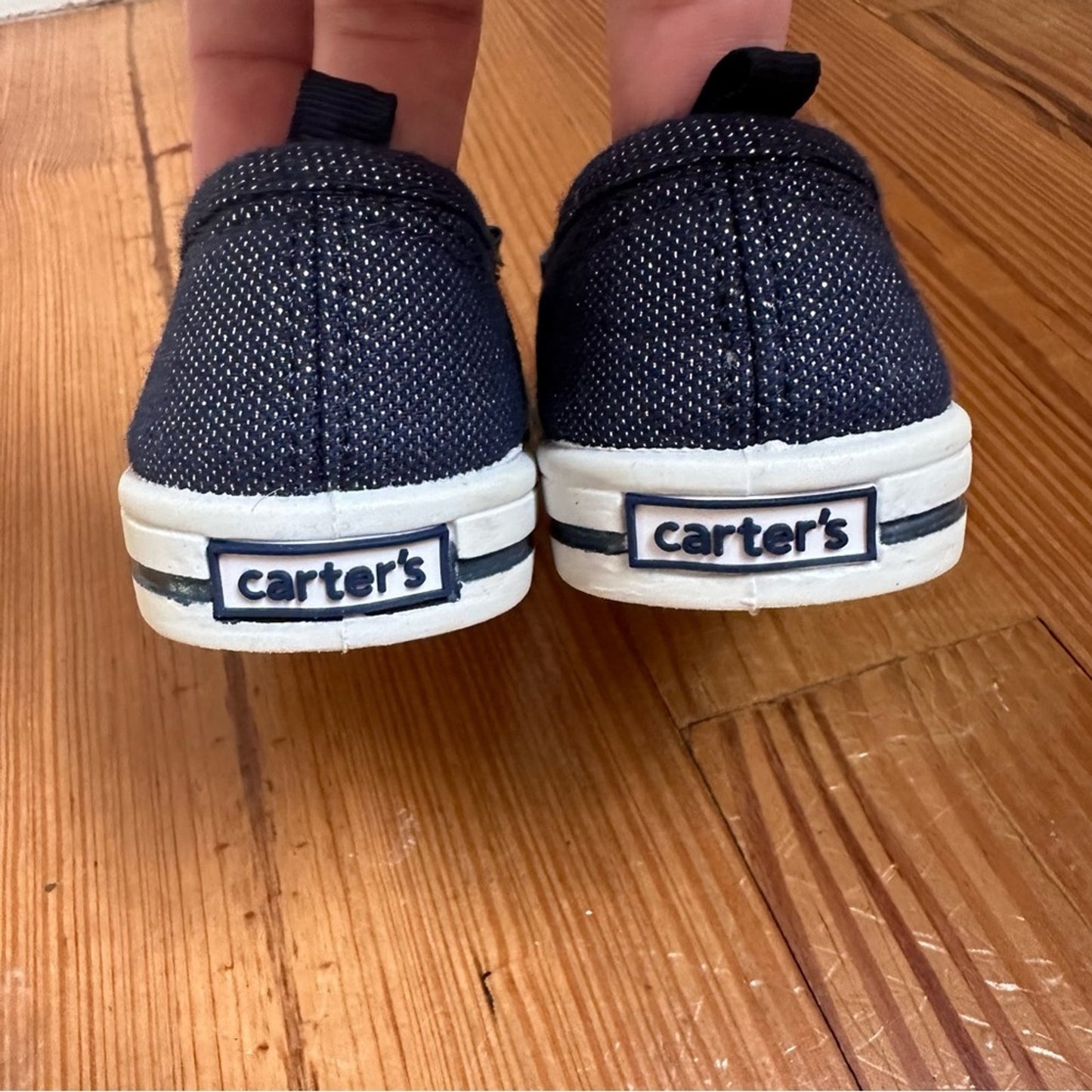 Carters blue white mary jane slip on sneakers SIZE 7
