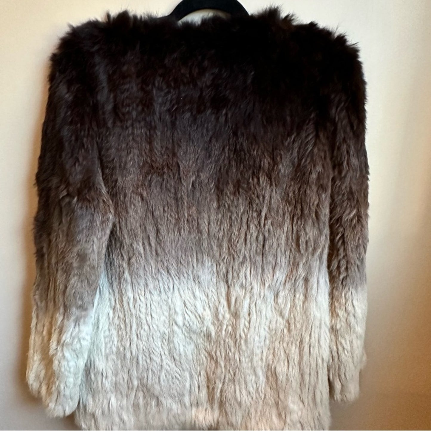Tasha Tarno mink fur brown ombre blazer jacket SIZE M
