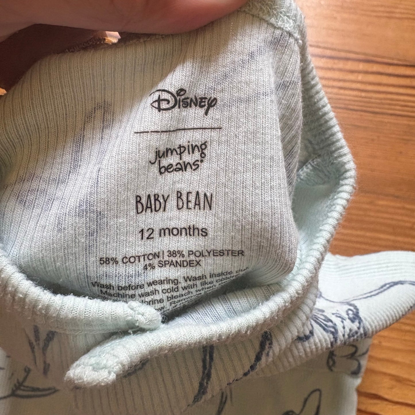 Disney Dumbo ribbed long sleeve henley top long pant pajamas one piece SIZE 12M