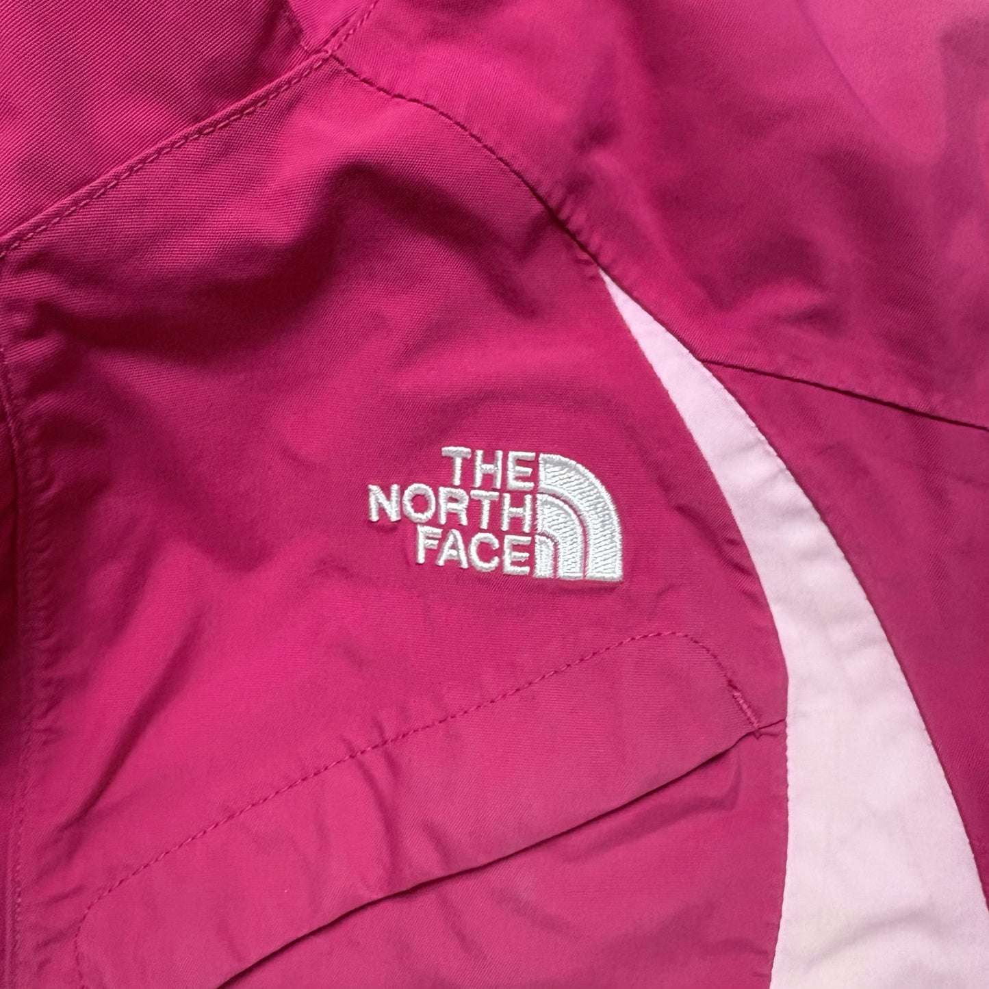 The North Face pink sweater lined full zip heavy winter coat SIZE L