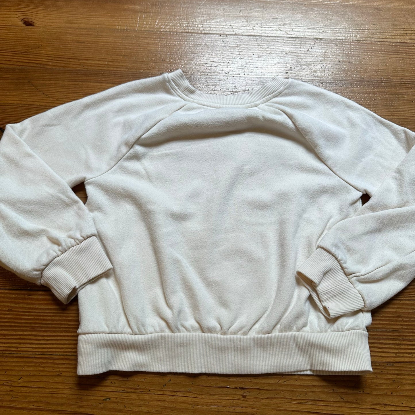 Cat & Jack cream Christmas red Merry lettering crew sweatshirt SIZE 8