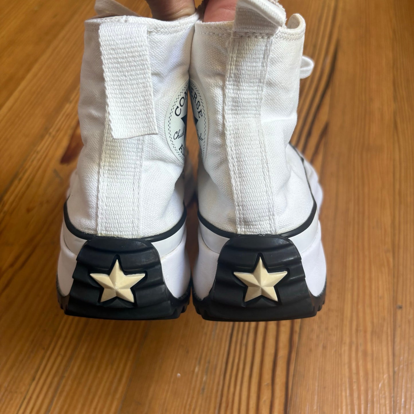Converse All Star Chuck Taylor white high top platform sneakers SIZE M5 W6.5