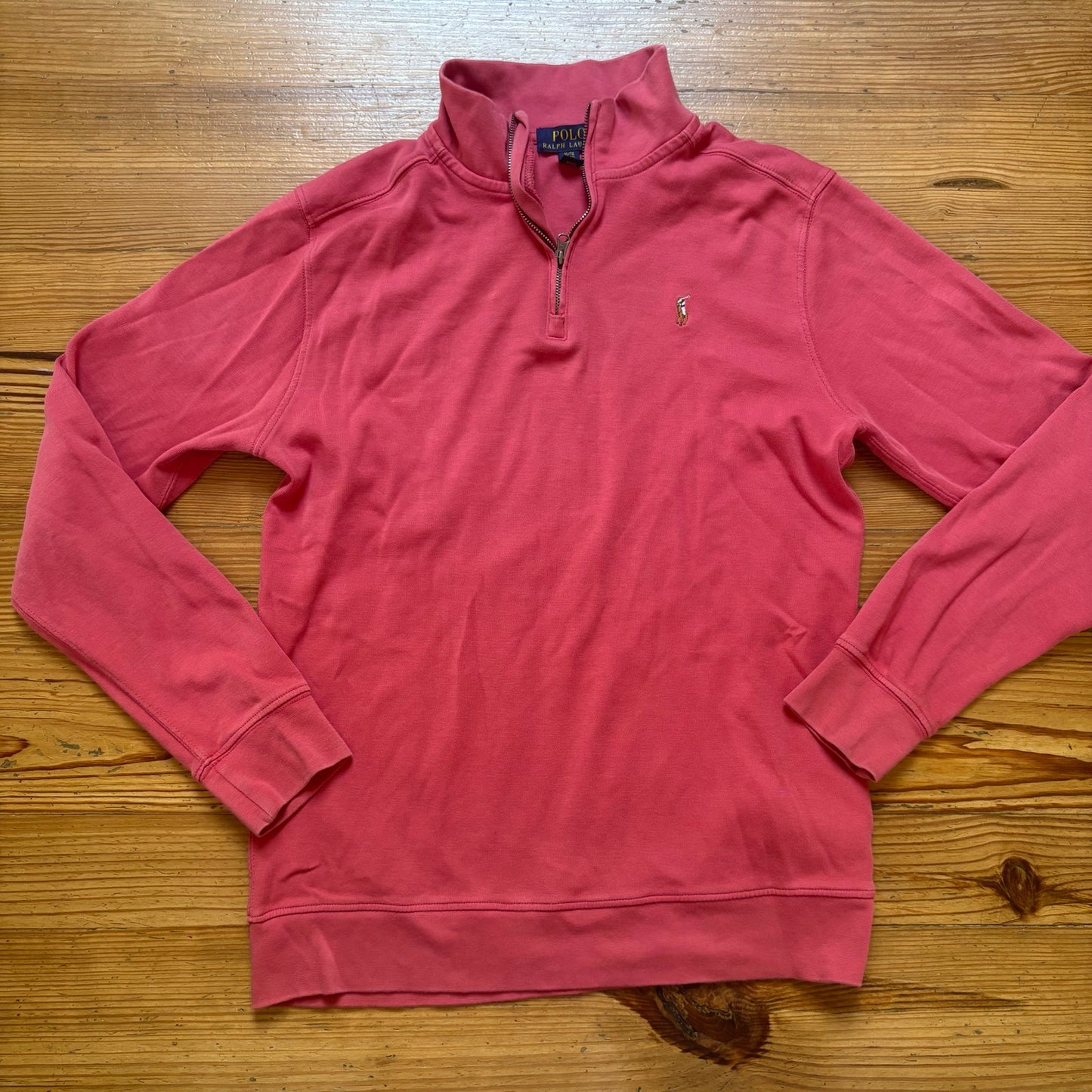 Polo Ralph Lauren salmon pink quarter pullover zip boys sweater SIZE XL