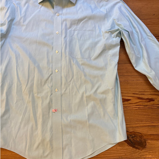 Brooks Brothers Madison pastel green long sleeve button up dress shirt SIZE 15.5
