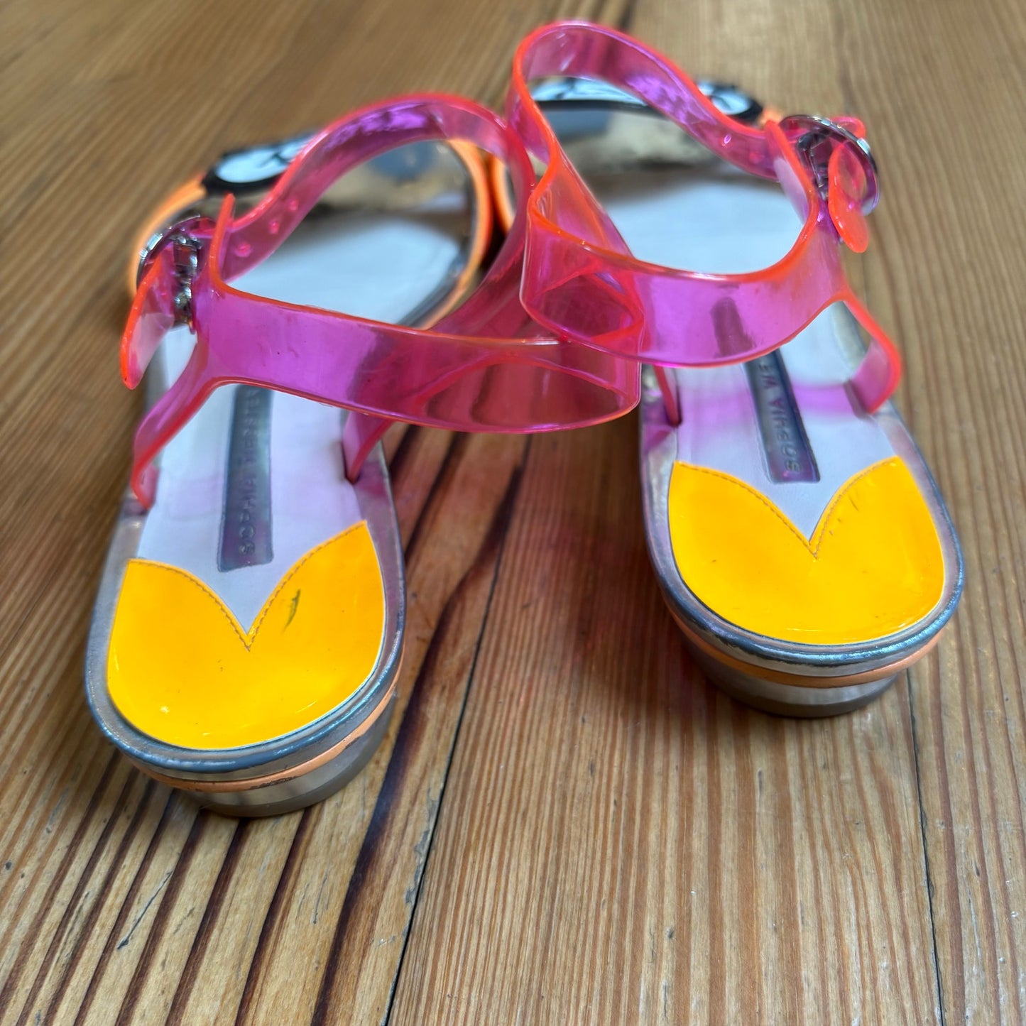 Sofia Webster silver pink Wifey for Lifey heeled sandal SIZE 7