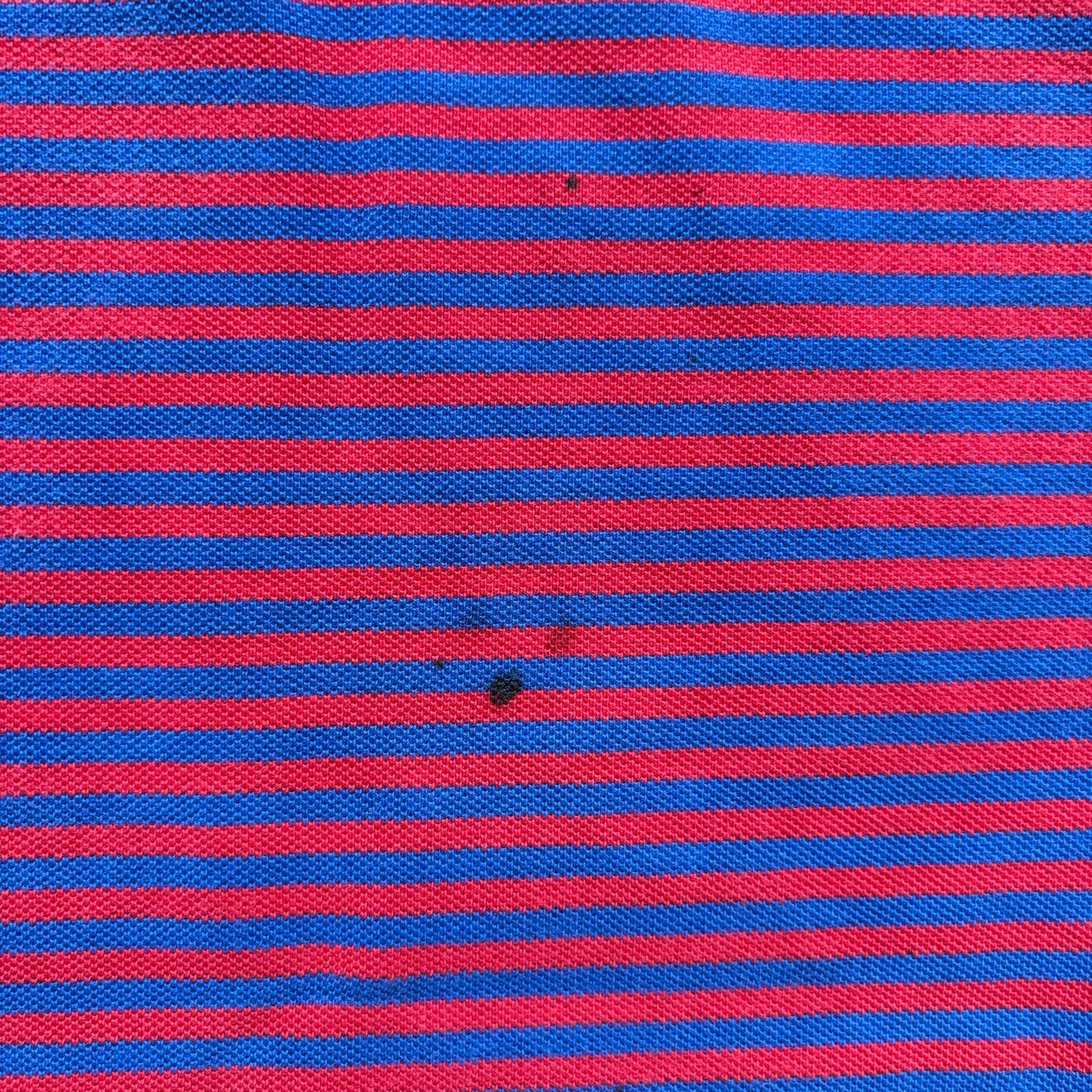 Polo Ralph Lauren red blue striped short sleeve mens polo shirt SIZE L