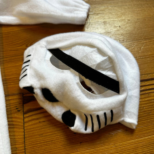 Rubies Star Wars white Storm Trooper one piece hat costume SIZE Infant