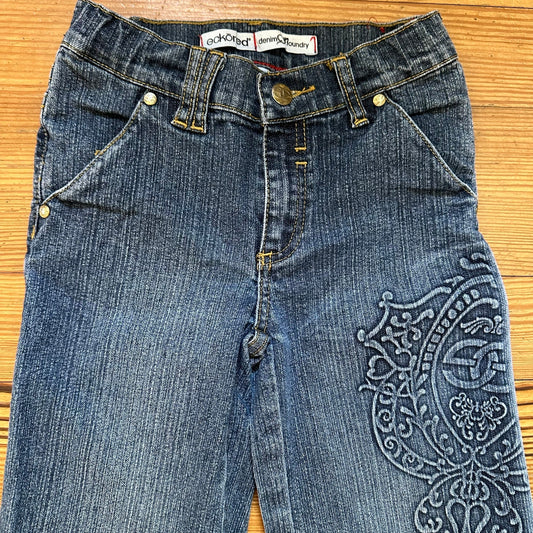 Ecko Red dark wash embossed wide leg jeans SIZE 7