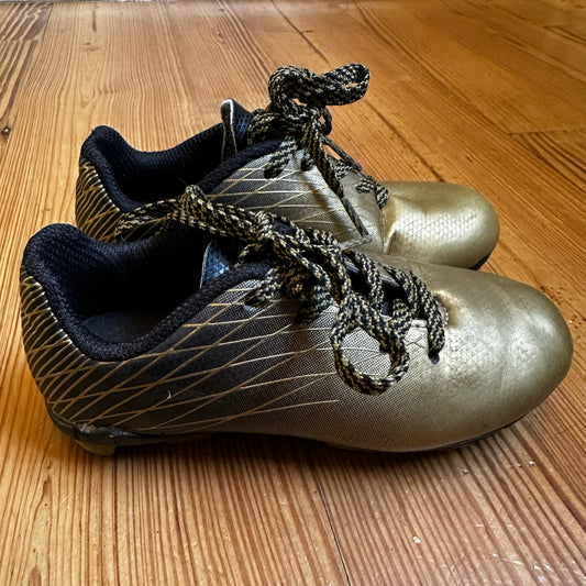 DSG gold black toddler lace up soccer cleats SIZE 9